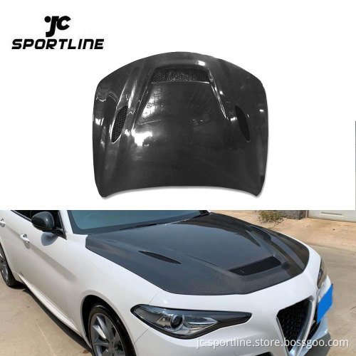 Carbon Fiber Hood Bonnet Engine Cover for Alfa Romeo Giulia 2017-2020